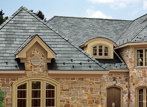 Recycled-content shingle roof